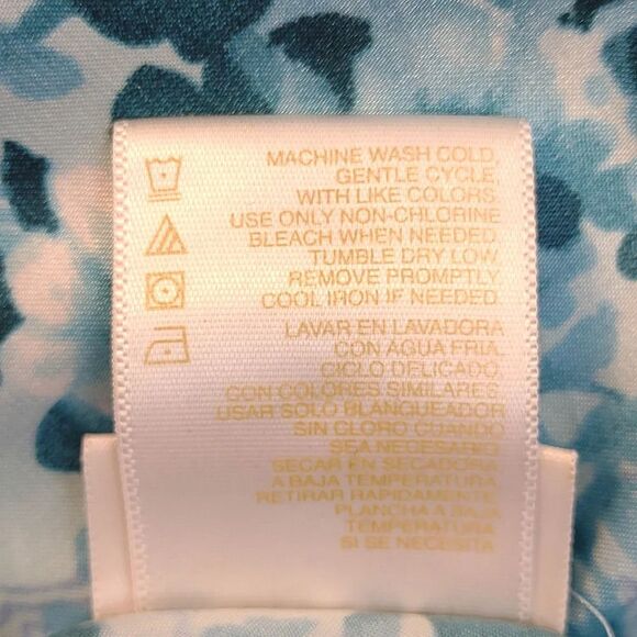 Secret Treasures Nightgown Teddy Slip Floral Blue and White Large - Picture 12 of 12